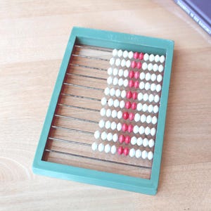 SALE...ABACUS Vintage/ Small Plastic Abacus, Retro Calculator/ Vintage School Supplies/ Latvia