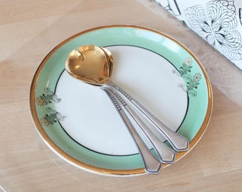 SERVING SPOON Vintage/ Gilded Melchior Serving Spoon with Ornamental Pattern/ Vintage Table Serving/ Estonia