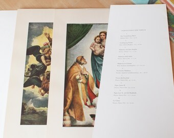 ラファエロ 10枚の複製画 ヴィンテージ/ 10枚の大きなカラー複製画