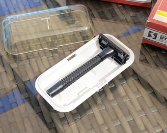 VINTAGE Rasiermesser in BOX/ Straume Rasiermesser in Original Box/ Vintage Rasierzubehör/ Fabrik Straume, Lettland, 1986