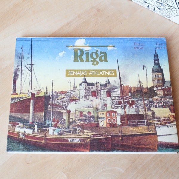 RIGA HISTORY PHOTOALBUM Vintage/ Riga on Old Post Cards, Photo Album/ Architectural Heritage of Latvia 19th-20th Century/ Latvia