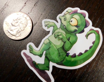 Pegatina de dinosaurio lagarto Godzilla (impermeable)