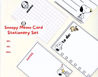 Snoopy Memo Cards | Bullet Journal Stationery Set