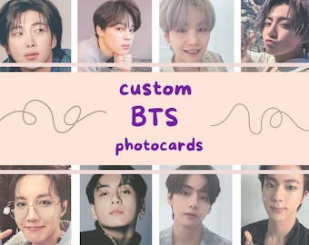 Custom BTS Photocards | Laminated/Water Resistant Optional