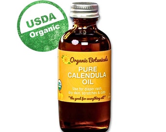 Pure Calendula Infused Oil, Organic, 2 oz or 4 oz