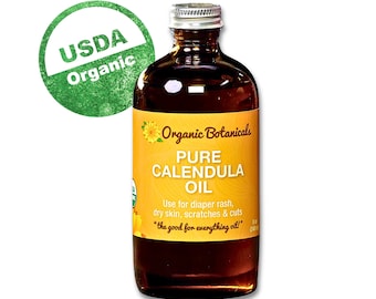 Pure Calendula Infused Oil 8 oz, Organic