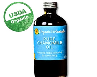 Pure Chamomile Infused Oil, Organic, 8 oz or 16 oz