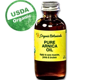 Pure Arnica Oil, Organic, Muscle & Joint Discomfort, Bruising, Swelling Massage Oil 2 oz or 4 oz