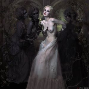 Impresión de pintura gráfica rasterizada de Arthur Berzinsh "CRADLE OF FILTH"