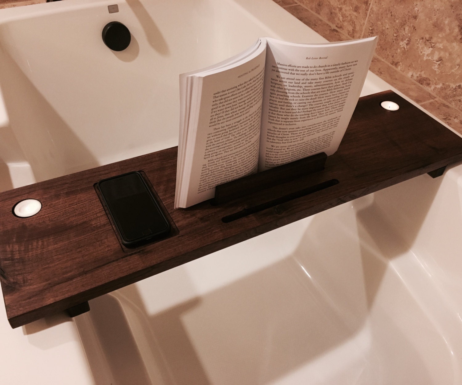 Custom Black Walnut Bathtub Caddy Etsy