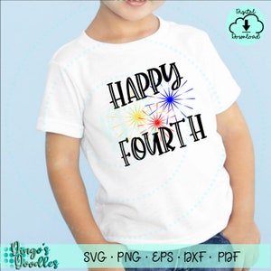 Happy Fourth SVG PNG Patriotic July 4th