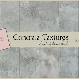 Concrete Textures Bundle 0002 | Pavement, Digital Paper, Neutral, Collage, Scrapbook, Texture, Journal, Printable, Overlay, Background