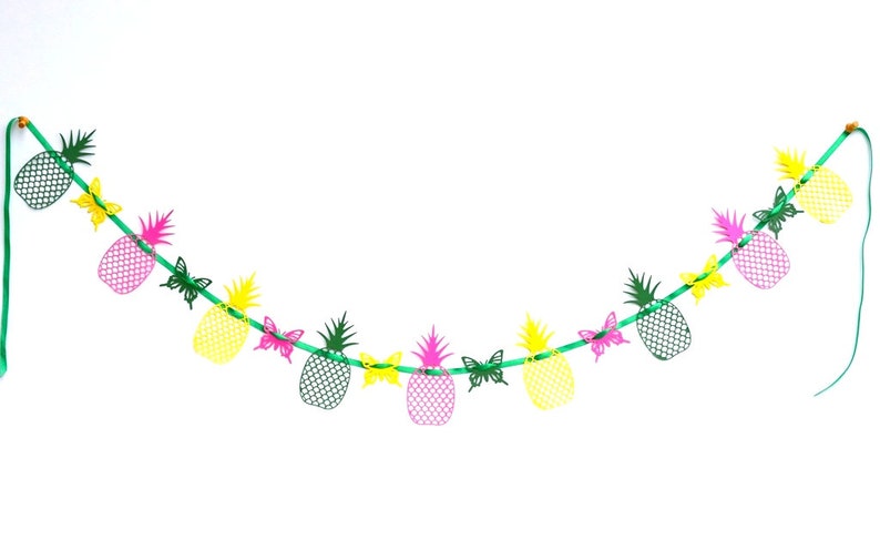 Free shipping! Pineapple Party Decor Luau Party Hawaiian party Pineapple Garland Gold Pineapple Decor,Pineapple wedding garland