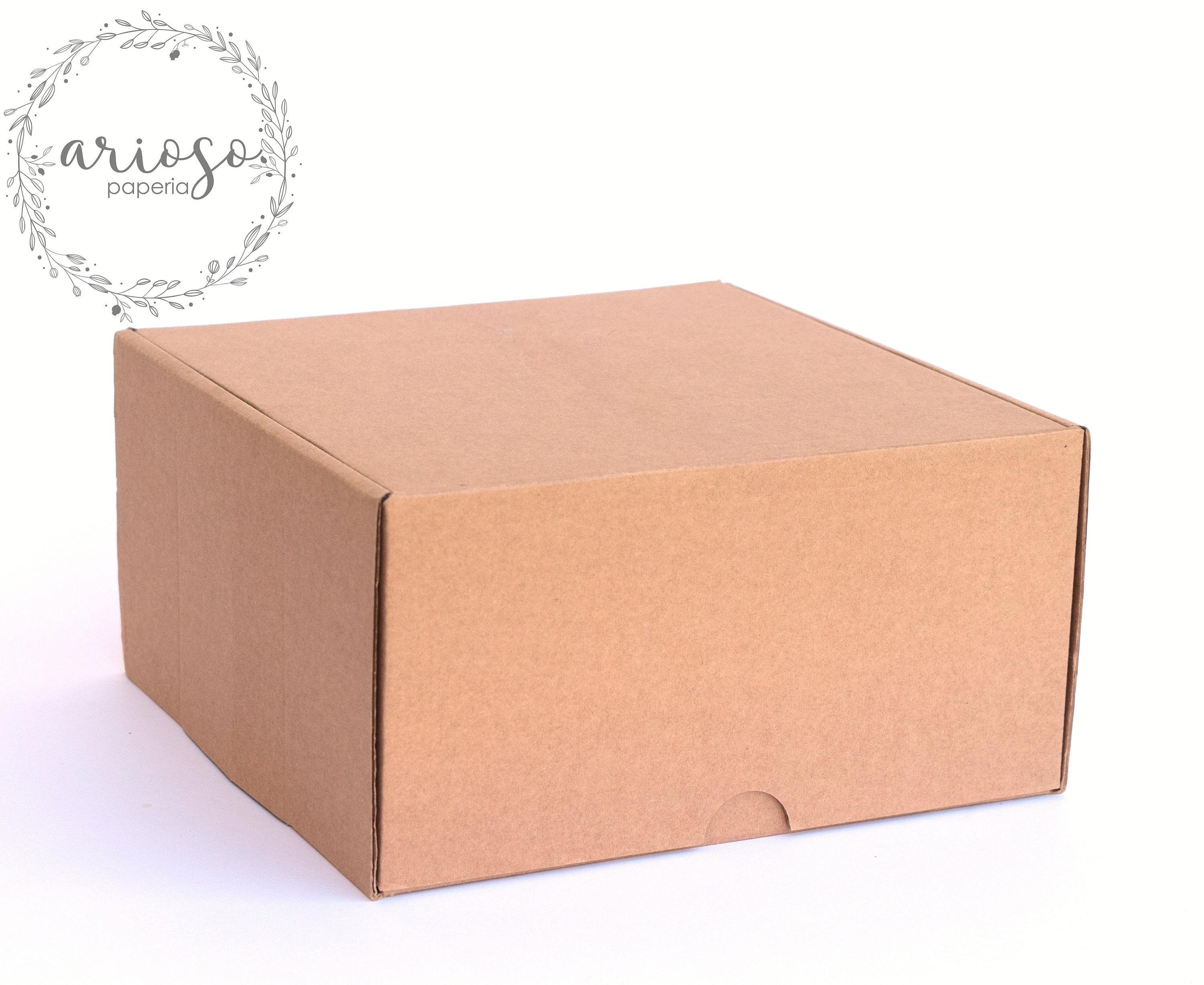 Cardboard Boxes With Lids 6pcs 7.5x7.5x4 Square Box Etsy