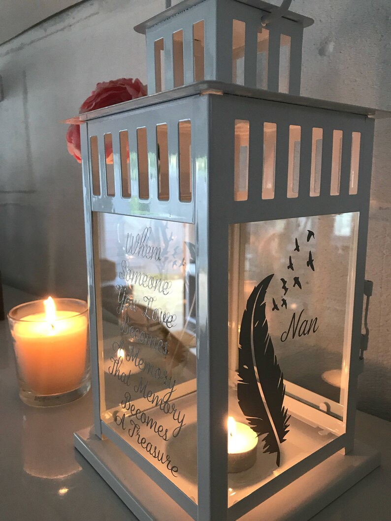 Memorial Lantern Light Candle in Remembrance Wedding Loved Etsy UK