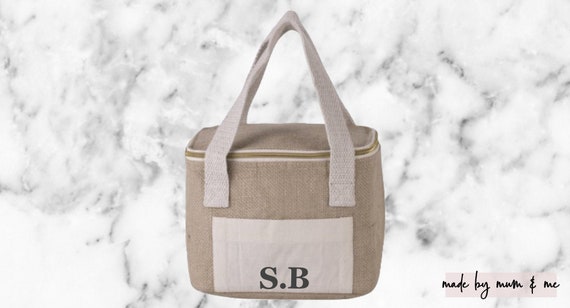lunch bag with initial