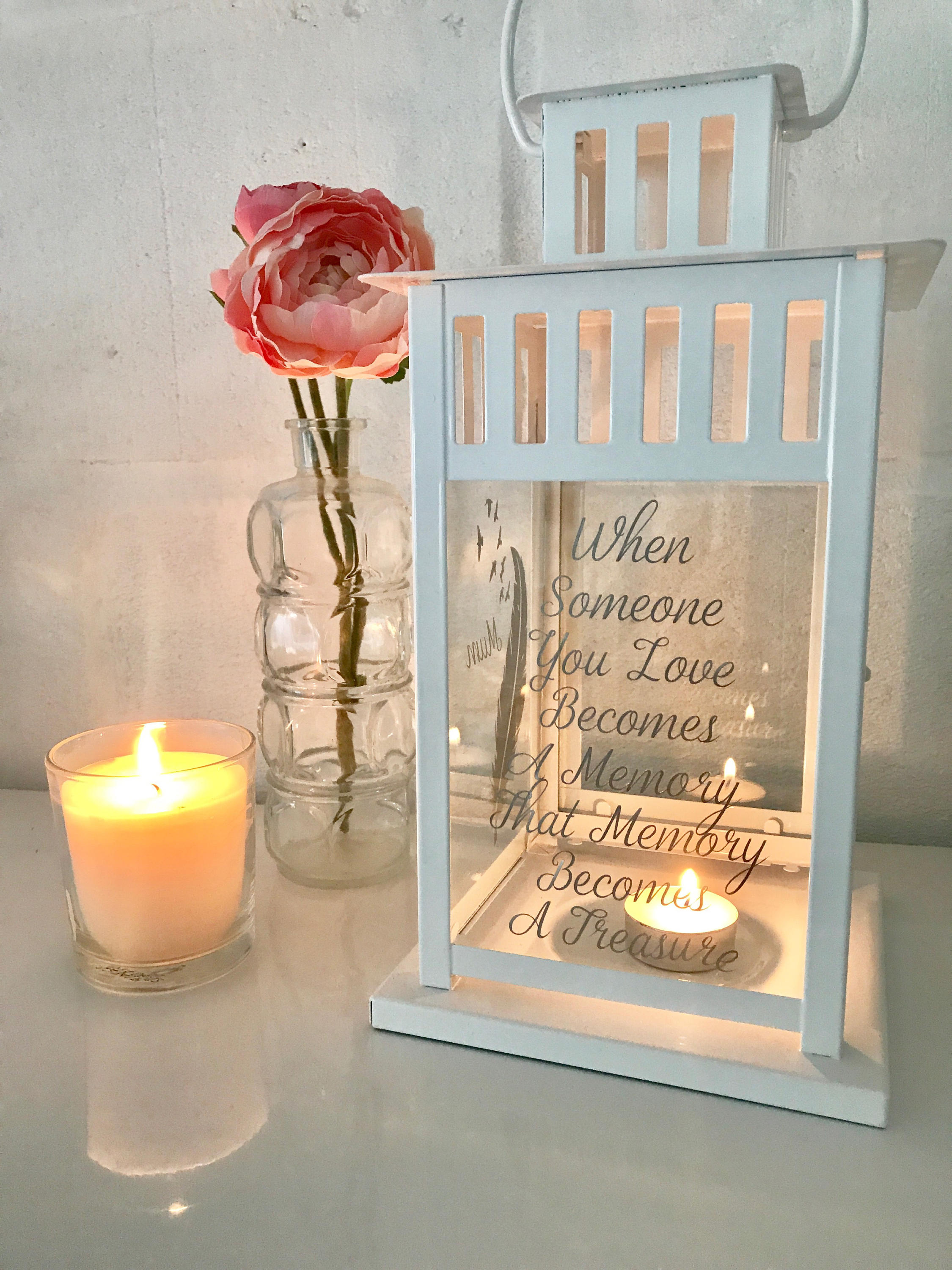Light A Candle In Memory Quotes Memorial Lantern Light Candle In Remembrance Wedding Loved | Etsy Hong Kong