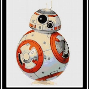 Star Wars BB-8 Droid , cross stitch pattern, cross stitch star wars, cross stitch, BB-8 Droid, cross stitch, PDF pattern, instant download!