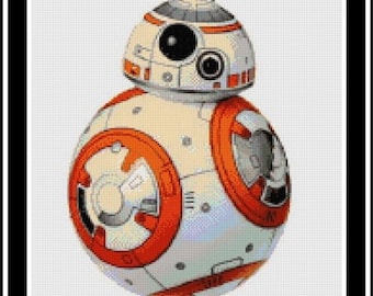 Star Wars BB-8 Droid , cross stitch pattern, cross stitch star wars, cross stitch, BB-8 Droid, cross stitch, PDF pattern, instant download!