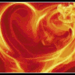 Love Fire, Cross Stitch Pattern, Love Cross Stitch, Love Pattern, Cross ...