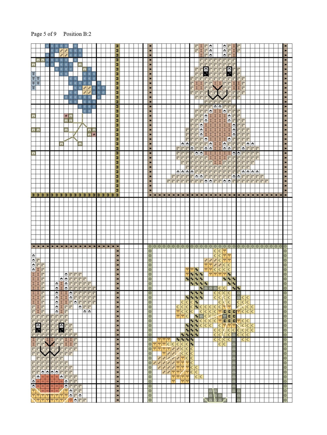 Wildflower Easter, Cross Stitch Pattern, Easter Cross Stitch, Easter ...