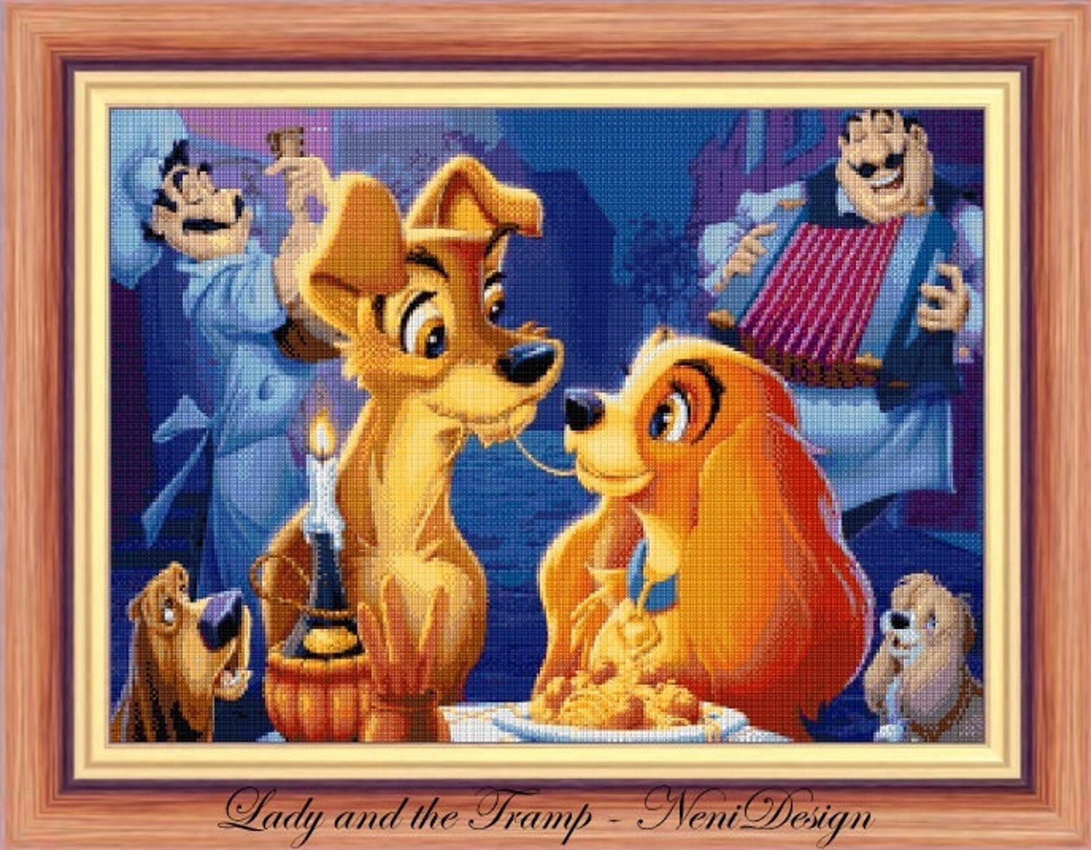 Lady and the Tramp Cross Stitch Pattern DIY Lady Cross Stitch Etsy