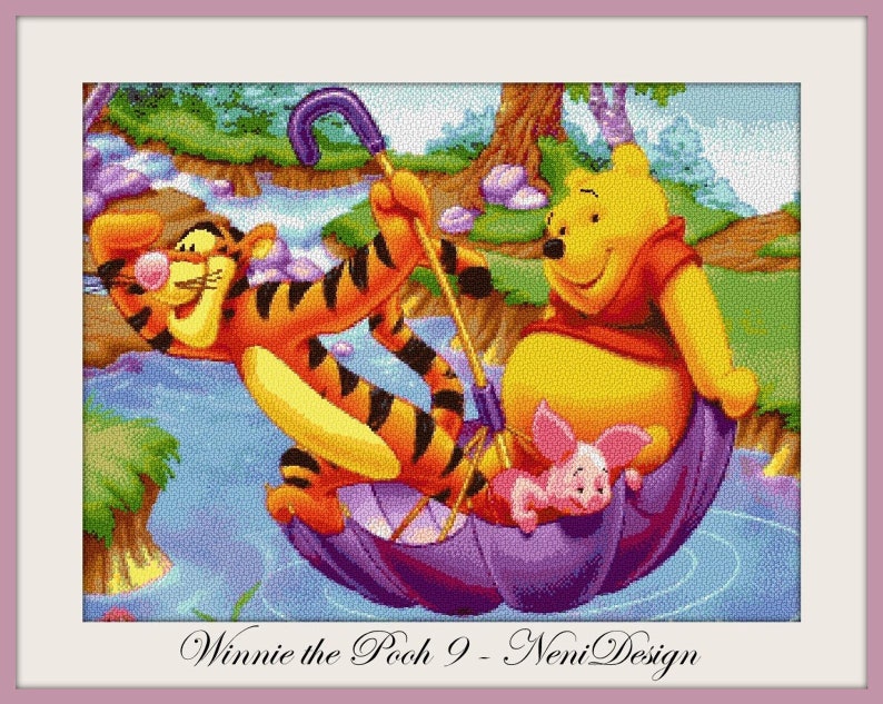 Winnie the Pooh 9 Cross Stitch Pattern Tale Heroes Cross Etsy