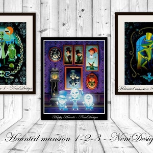 Haunted mansion Haunted mansion 1,2,3, haunted mansion cross stitch Kids room decoration DIY haunted mansion Room decoration cross stitch