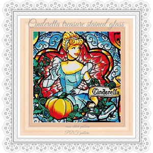 Cinderella treasure stained glass Cross stitch pattern DIY princess cross stitch DIY Cinderella DIY stained glass pattern Kids room decor