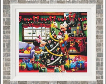 Mickey and Minnie Mouse Christmas Cross Stitch Pattern (Pattern Keeper)