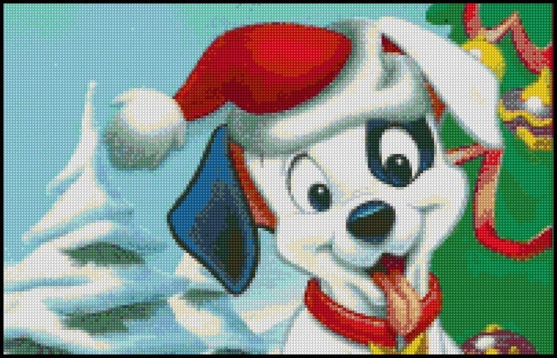 101 Dalmatians Christmas Cross Stitch Pattern DIY 101 Etsy