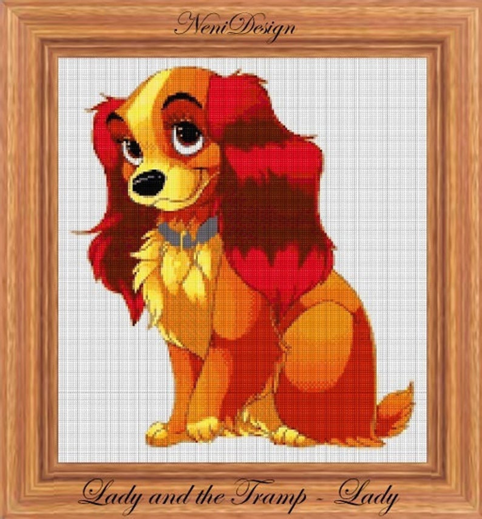 Lady and the Tramp Lady No Background Cross Stitch Pattern Etsy