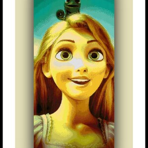 Beautiful Rapunzel cross stitch pattern Rapunzel cross stitch princess princess Rapunzel Kids room decoration DIY Rapunzel
