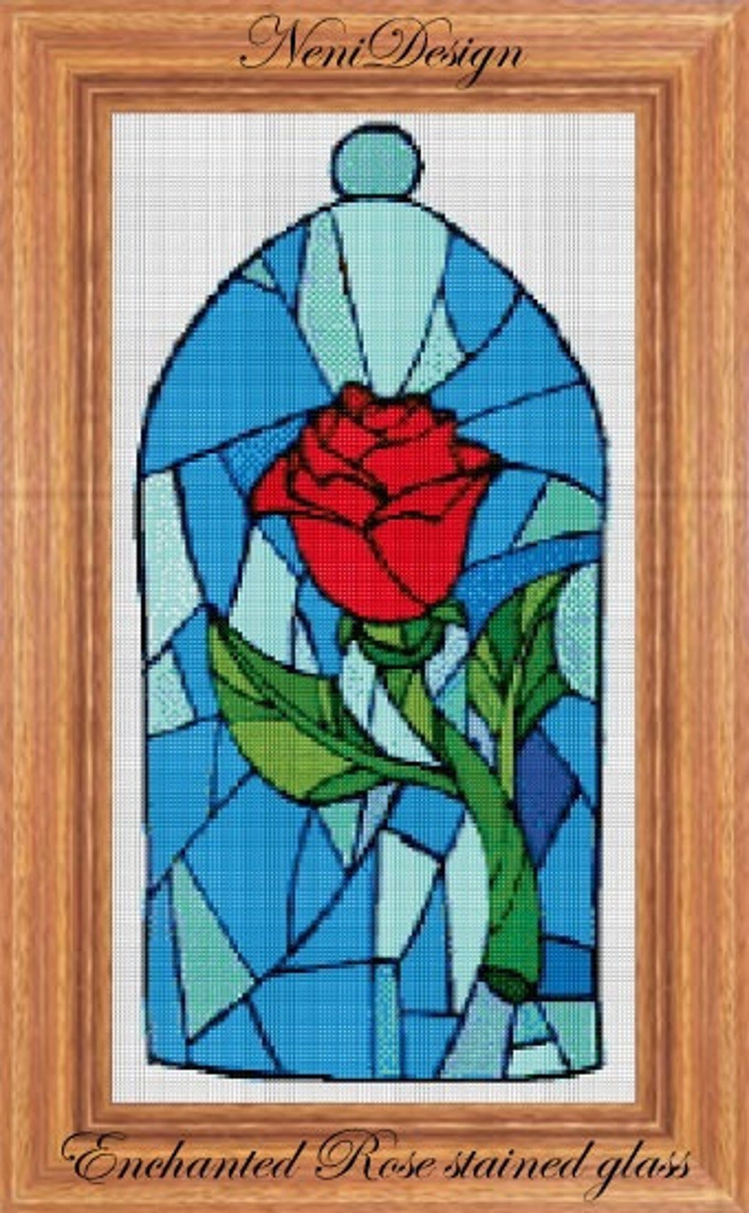 Enchanted Rose Cross Stitch Pattern: Beauty and the Beast (digital