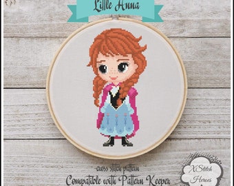 Little Anna Princess Cross Stitch Pattern (Digital Download)