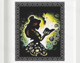Belle dark fantasy Cross stitch pattern Princess pattern Heroes cross stitch Beauty and the Beast Home decor Wall decor Kids room decor Tale