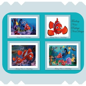 Finding Nemo package Cross stitch pattern  DIY tale hero Cross stitch Finding Nemo Kids room decor DIY Nemo embroidery pattern Home decor