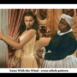 Gone With the Wind Kruissteekpatroon Beroemde kruissteek Vivien Leigh Filmster kruissteek Woondecoratie Moderne kruissteek