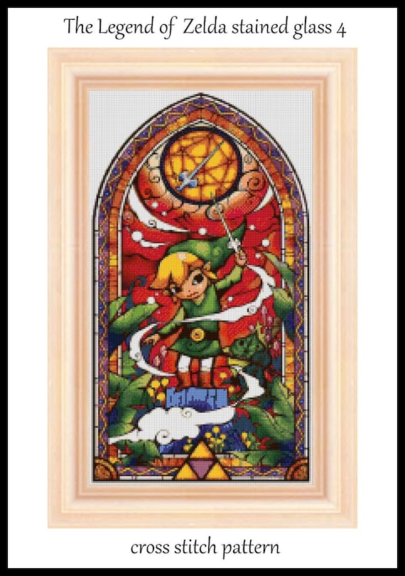 The Legend of Zelda Stained Glass 4 Cross Stitch Pattern Tale Etsy