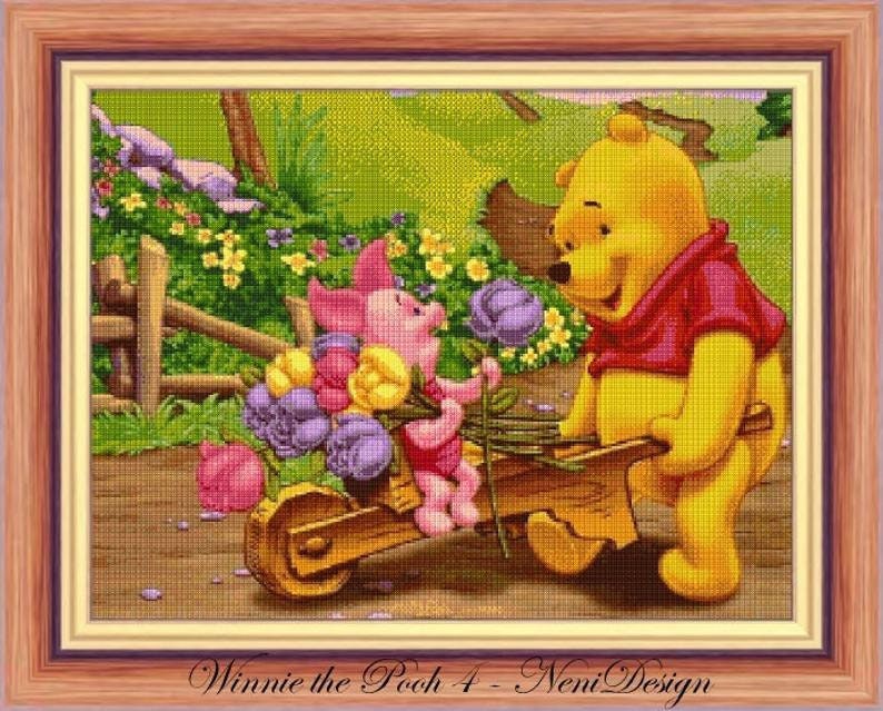 Winnie the Pooh 4 Cross Stitch Pattern Winnie the Pooh Pattern Etsy