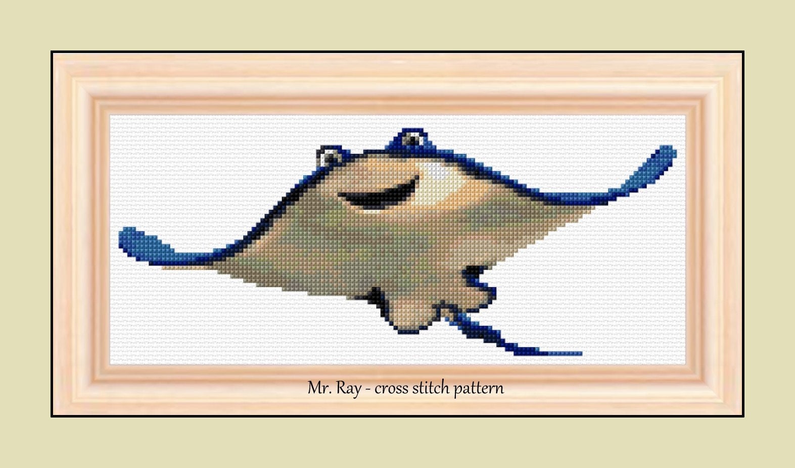 Patreon Only Gramma Tala Cross Stitch Pattern Moana Manta Ray – Cross Stitch  Quest