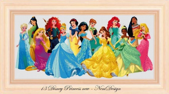 13 Princess New Cross Stitch Pattern Princess Cross Stitch 13 Princess New Cross Stitch Pattern Princess Cross Stitch