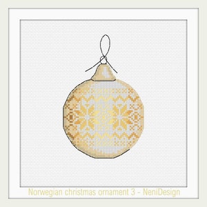 Norwegian christmas ornament 3 Cross stitch pattern Christmas decor Ornament cross stitch Norwegian style Home decor Wall decor DIY ornament