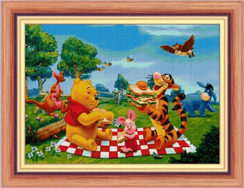 Winnie the Pooh 25 Cross Stitch Pattern Kids Room Decoration Etsy