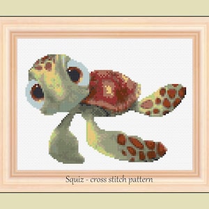 Squiz Cross stitch pattern Nemo cross stitch Tale heroes cross stitch Kids room decoration DIY Nemo cross stitch Nemo and friends pattern