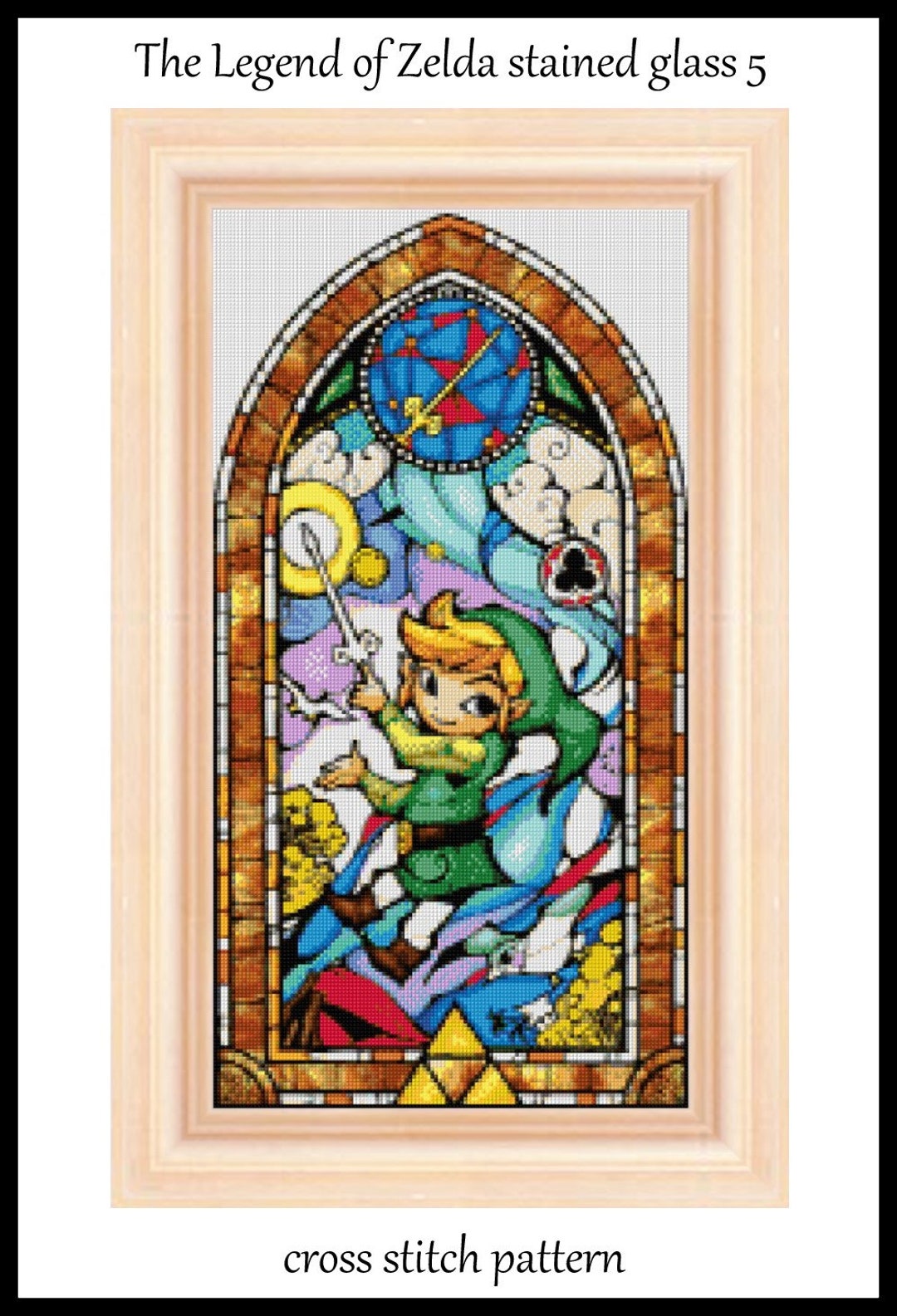 【希少品】ゼルダの伝説　風のタクト ステンドグラス風 しおり 希少品】ゼルダの伝説 風のタクト ステンドグラス風 しおり