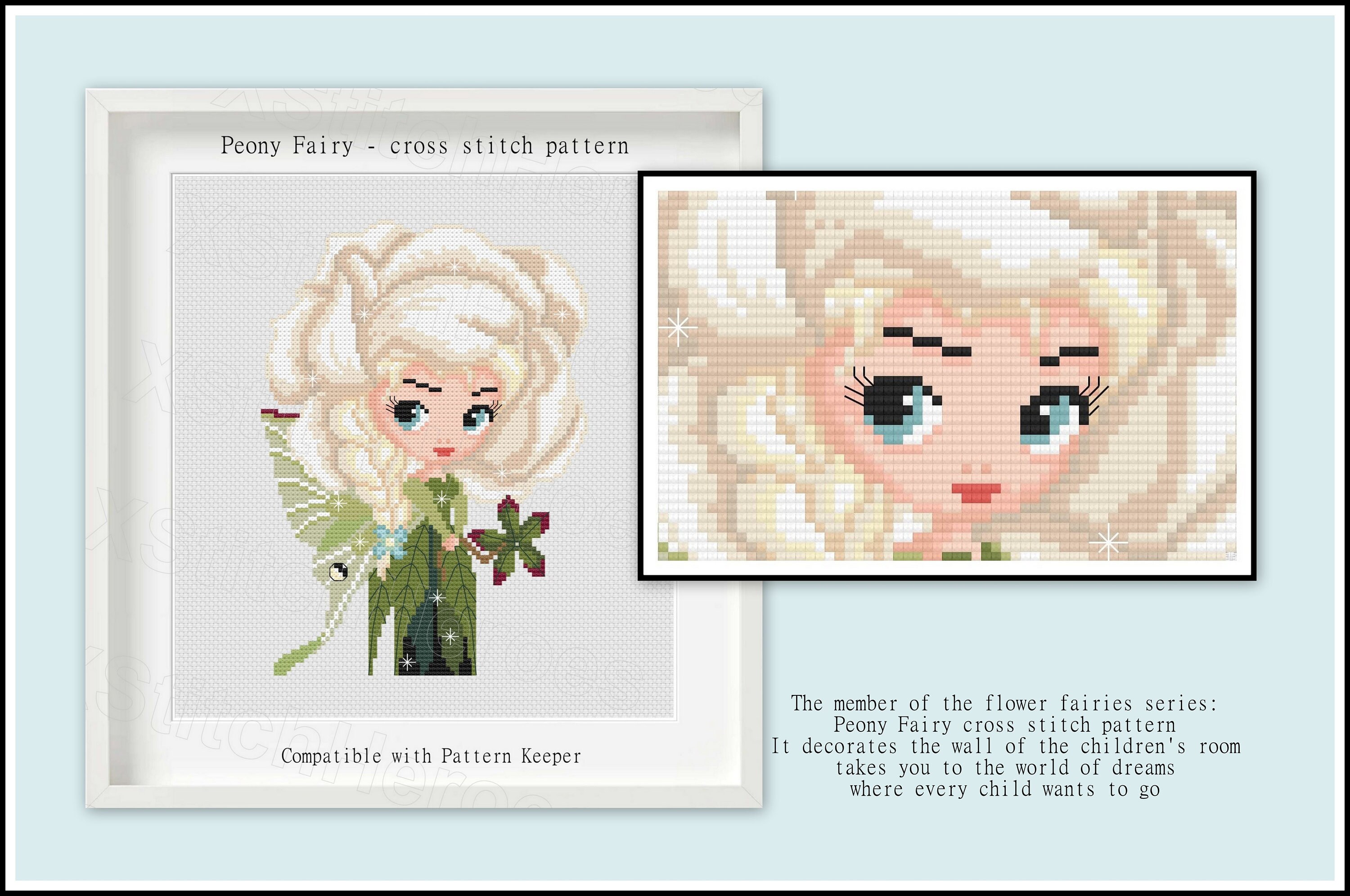 Flower fairies cross stitch - Etsy 日本
