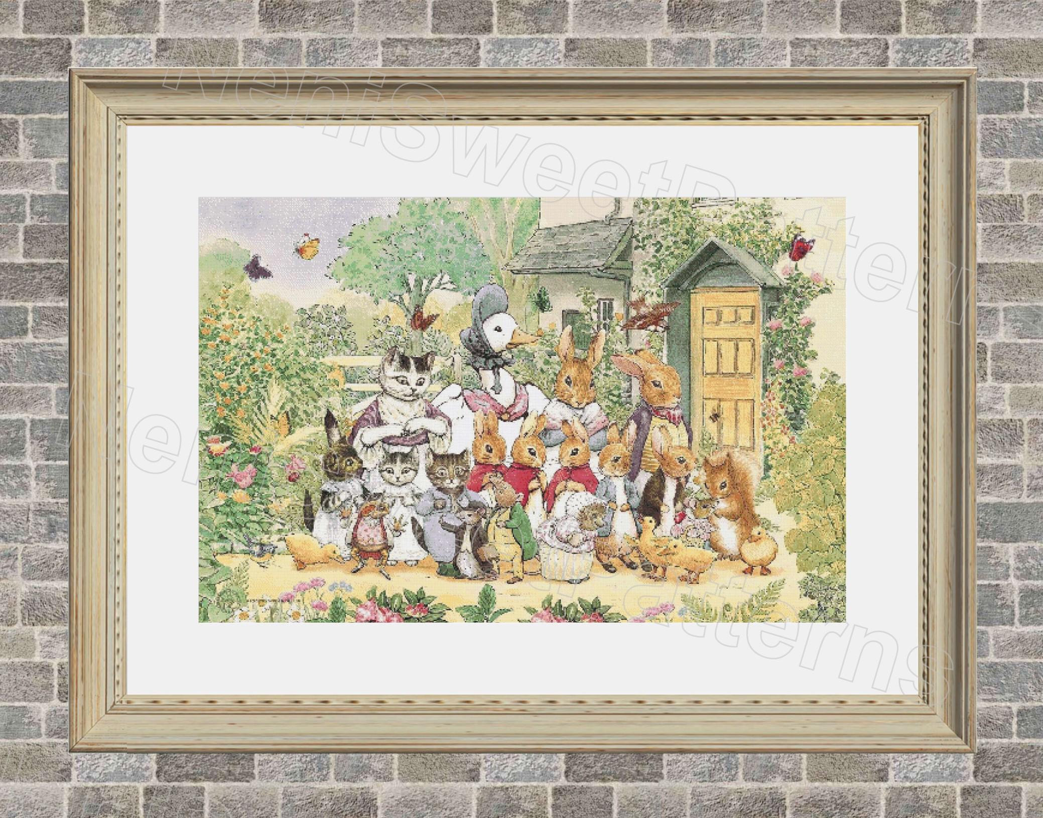 Peter Rabbit Drawing Pattern Peter Rabbit Cross Stitch Pattern, Beatrix Potter, Storybook Heroes ...