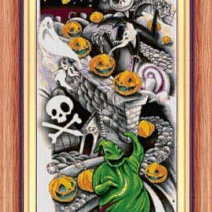 Nightmare Before Halloween Cross Stitch Pattern Room Decoration ...
