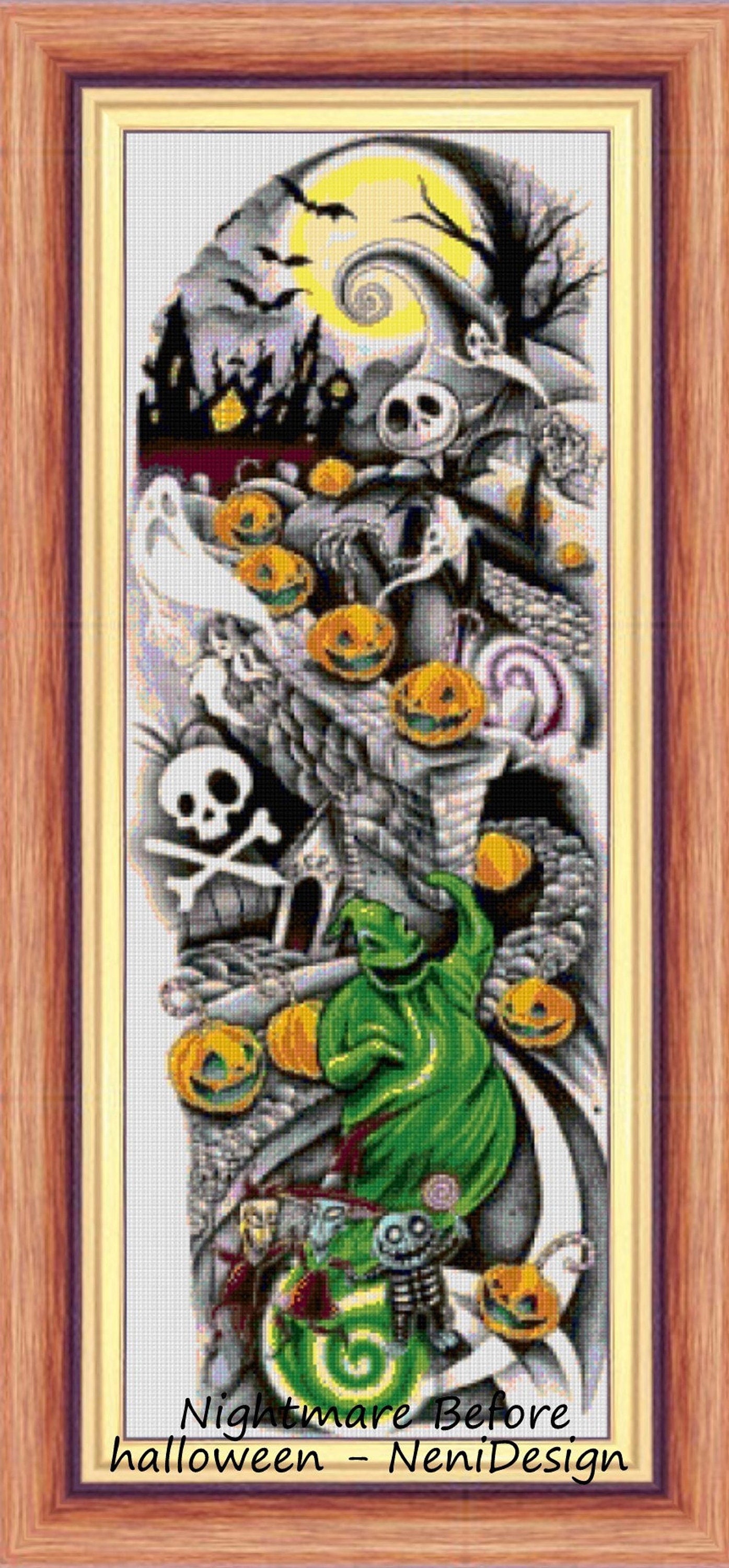 Nightmare Before Halloween Cross Stitch Pattern Room Decoration ...